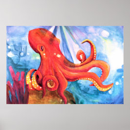Under Sea Octopus Poster