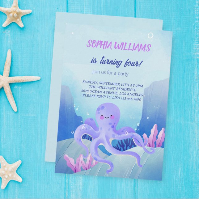 Under Sea Party Invitation Meddelande (Skapare uppladdad)