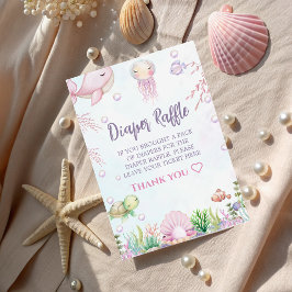 Under Sea Pearl Baby Shower - Diaper Raffle Tilläggskort