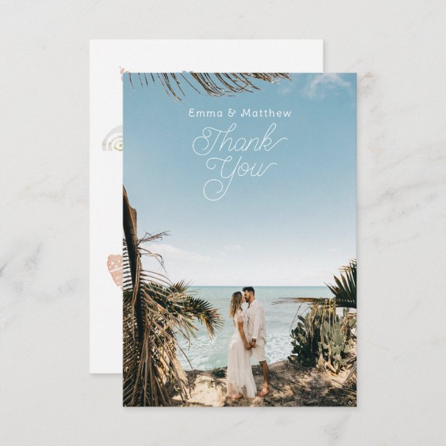 Under Sea Photo Bröllop tackkort (Fram/baksida)