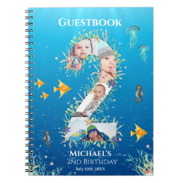 Under Sea Photo Collage 2:a födelsedagen Anteckningsbok