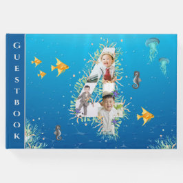 Under Sea Photo Collage Big 4e födelsedagen Gästböcker