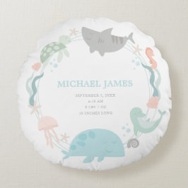 Under Sea Pojke Keepsak Nursery Rund Kudde