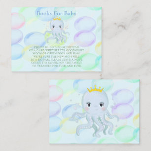 Under Sea Prince Octopus Boy Bokar för Baby Visitkort