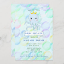 Under Sea Prince Octopus Boy Shower