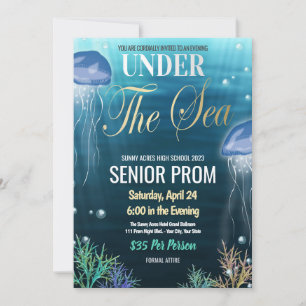 Under Sea Prom-inbjudan till gymnasieelever Inbjudningar