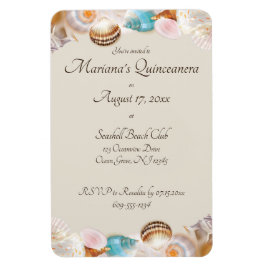 Under Sea Quinceanera Party Seashells Gräns Magnet