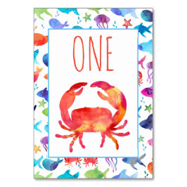 Under Sea Rainbow Fish Birthday Baby Shower Bordsnummer