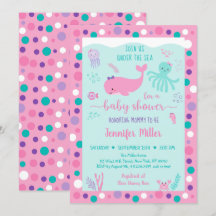 Under Sea Rosa Lila Nautical Baby Shower