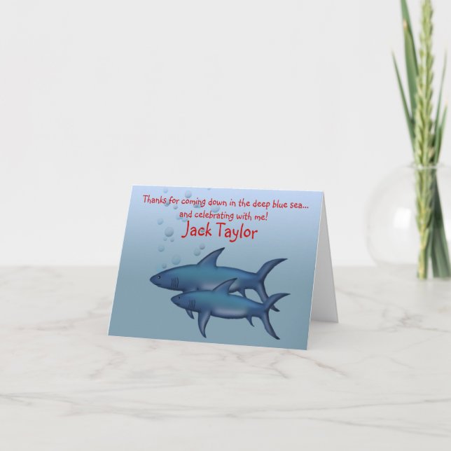 Under Sea Shark Note-kort Tack Kort (Framsida)