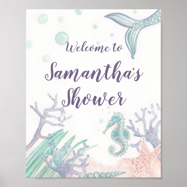 Under Sea Shower Poster Sign (Framsidan)