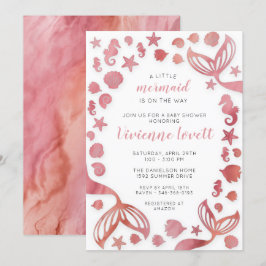 Under Sea Sjöjungfru Baby Shower Inbjudningar