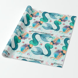 Under Sea Sjöjungfru Ocean Lila Turcos Presentpapper