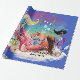 Under Sea Sjöjungfru Ocean Lila Turcos Presentpapper