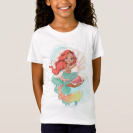 Under Sea Sjöjungfru (Red Hair) i Ostron Snäcka T Shirt