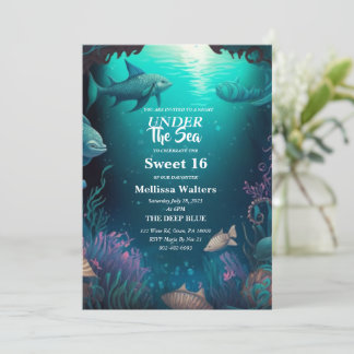Under Sea Sweet 16 inbjudningar
