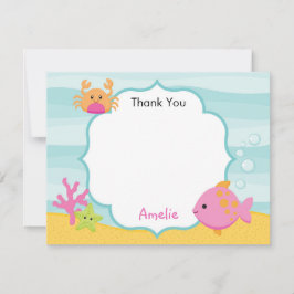 Under Sea - Tack You Card (Girls) - Ocean Kort