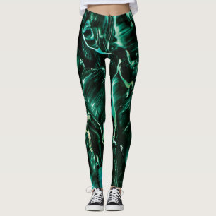 Under Sea Teal Liquid Stänk Leggings