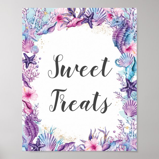Under Sea Turcos Lila Rosa Sweet Treats Poster (Framsidan)