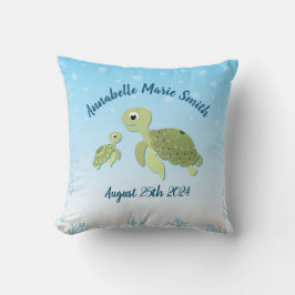 Under Sea Turtle Baby Shower Kudde