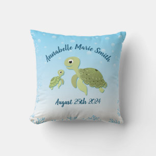 Under Sea Turtle Baby Shower Kudde