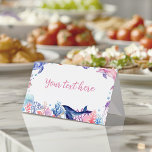 Under Sea Turtle Kid Birthday-kortet för mat Placeringskort<br><div class="desc">Vår under Sea Turtle Dolphin Kid 1:a födelsedag med mat tält är perfektens sätt att märka och visning din party-meny. Utformningen har ett havstema party med plats för namn i skålen. Dessa kort kan enkelt anpassas och skrivas ut hemma på vanlig papper. De är perfekt för märkning av livsmedelsprodukter på...</div>