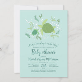 Under Sea Turtles Baby Shower Inbjudningar