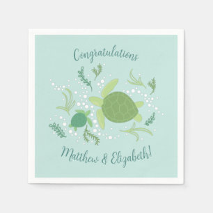 Under Sea Turtles Baby Shower Pappersservett