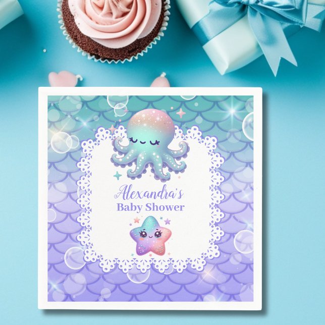 Under Sea Watercolor Baby Shower Pappersservett (Skapare uppladdad)