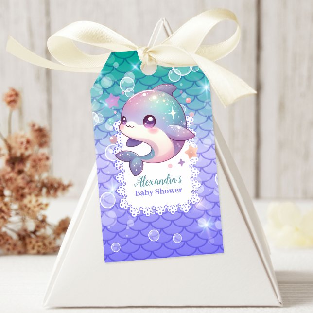 Under Sea Watercolor Baby Shower Presentetikett (Skapare uppladdad)