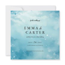 Under Sea Watercolor Bröllop-meddelandet