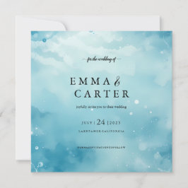 Under Sea Watercolor Bröllop-meddelandet