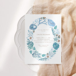 Under Sea Watercolor Nautical Baby Shower Inbjudningar