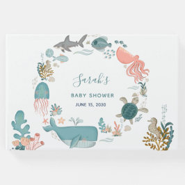 Under Sea Watercolor Watercolor WandeBaby Shower Gästböcker