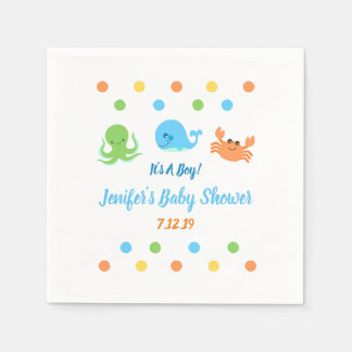 Under Sea/Whale Baby Shower Napkins Pappersservett