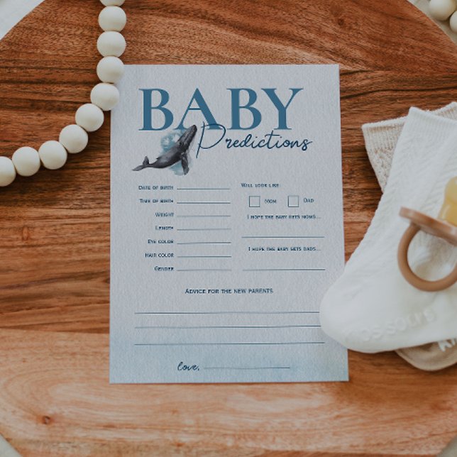 Under Sea Whale Baby Shower PredicCard Inbjudningar (Skapare uppladdad)