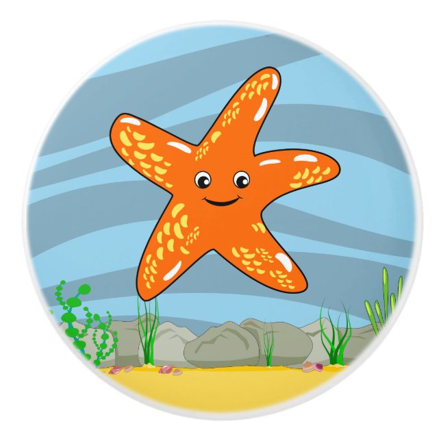 Under Sea Whale Ceramic Knob Knopp (Framsidan)