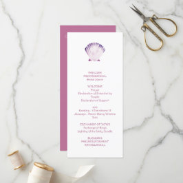 Under Sea Whimsical Watercolor Beach Wedding Program