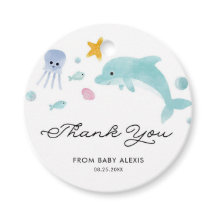 Under Seas Dolphin Baby Shower Tack