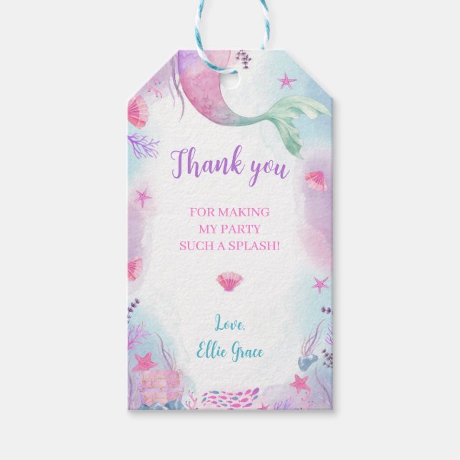 Under Sjöjungfrun Havets födelsedag Märkre Presentetikett (Framsidan)