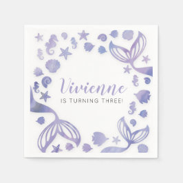 Under Sjöjungfrun Havets födelsedag Pappersservett