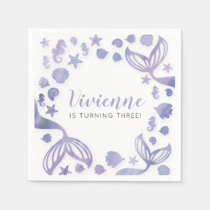 Under Sjöjungfrun Havets födelsedag Pappersservett