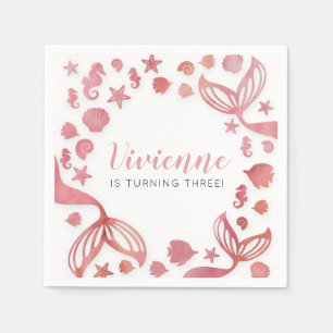 Under Sjöjungfrun Havets födelsedag Pappersservett