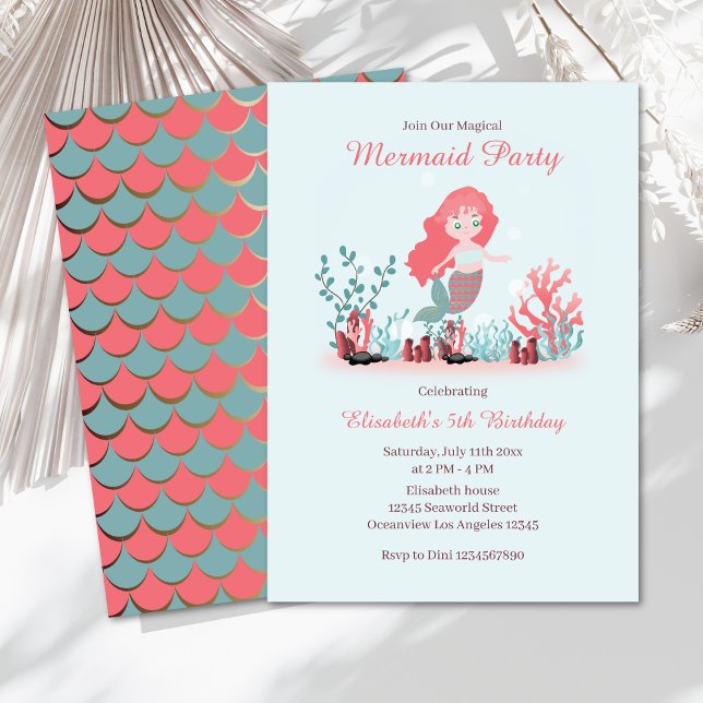 Under Sjöjungfrun Havsdag Inbjudningar (Skapare uppladdad)