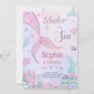 Under Sjöjungfrun Inbjudan vid havets födelsedag