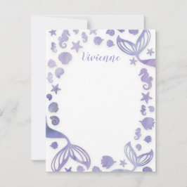 Under Sjöjungfrun Sea Anteckningskort