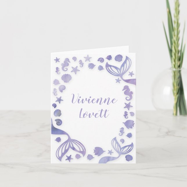 Under Sjöjungfrun Sea Anteckningskort (Framsida)