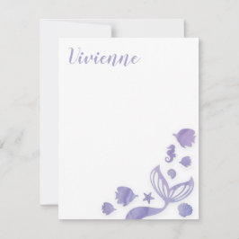 Under Sjöjungfrun Sea Anteckningskort