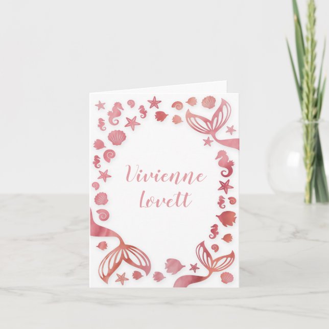 Under Sjöjungfrun Sea Anteckningskort (Framsida)