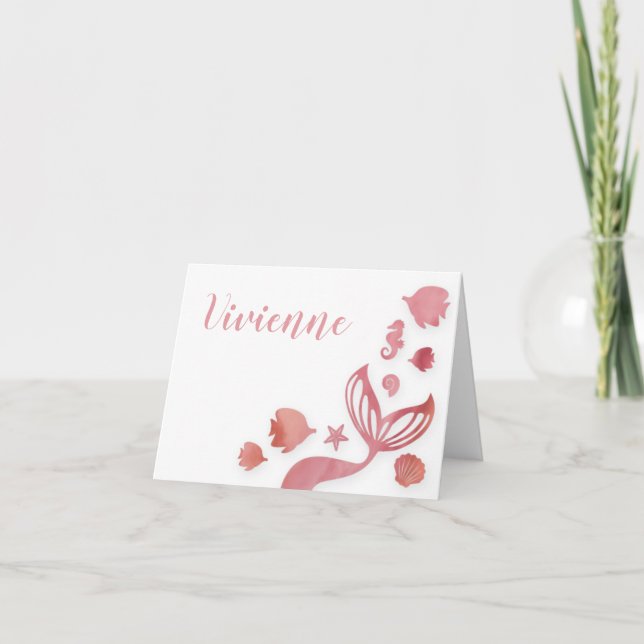 Under Sjöjungfrun Sea Anteckningskort (Framsida)